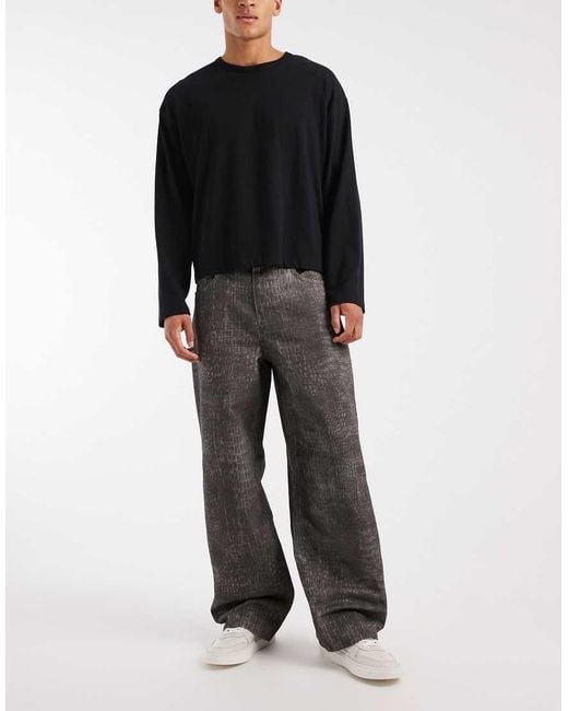 ASOS Black Baggy Trousers for men