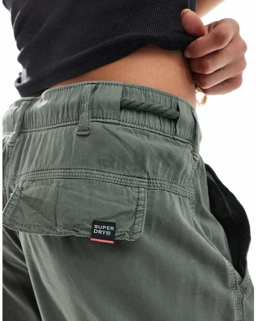Superdry Green Lightweight Beach Cargo Pants