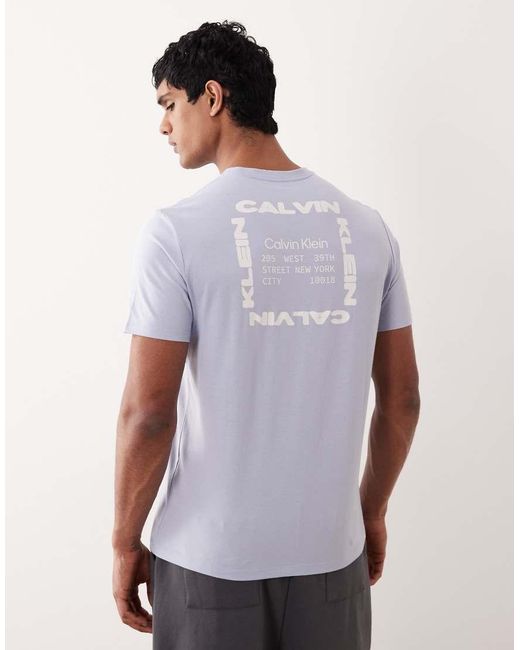 Calvin Klein Purple Box Chest Graphic T-shirt for men