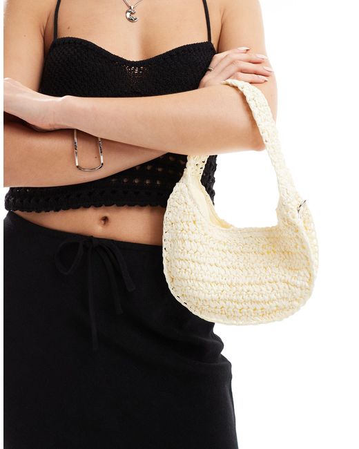 South Beach Black Cross Body Crochet Bag