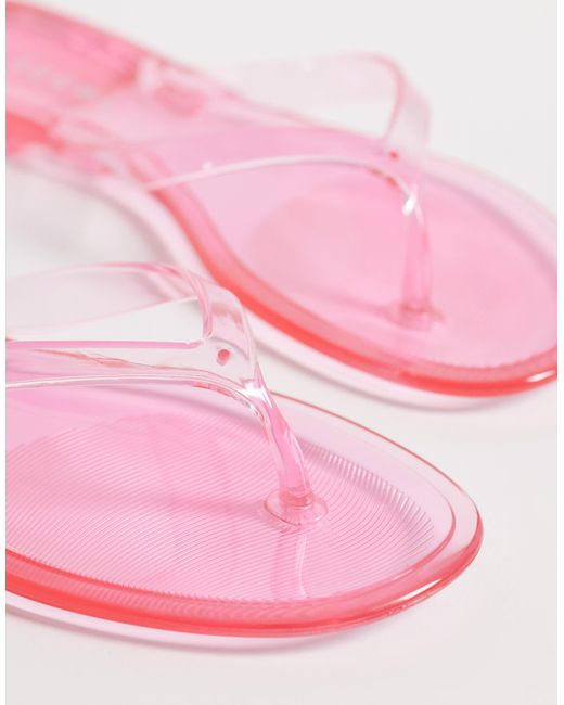 SEQWL Pink Jelly Flip Flops