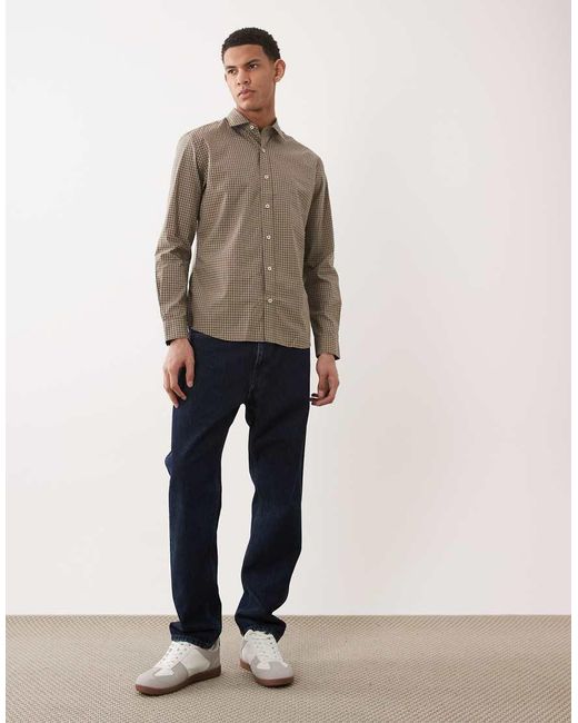Mango Natural 100% Cotton Gingham Shirt for men
