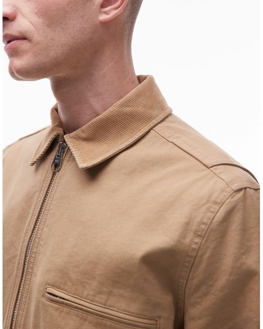 ARKET – workwear-truckerjacke aus canvas in Blue für Herren