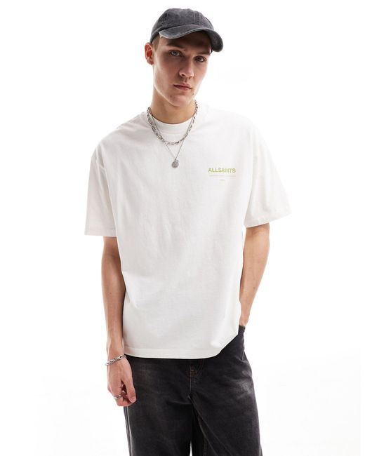 AllSaints White Access Underground Oversized T-shirt for men