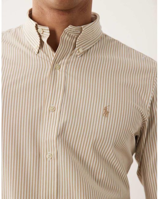 Polo Ralph Lauren Natural Icon Logo Striped Shirt for men