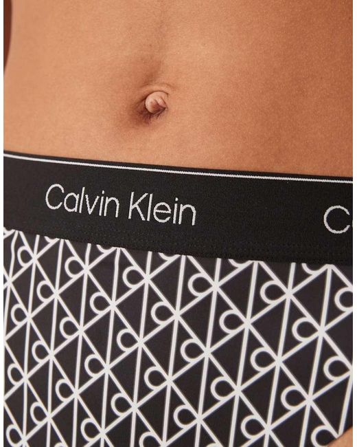 Calvin Klein Brown Monogram Brazilian Bikini Bottom