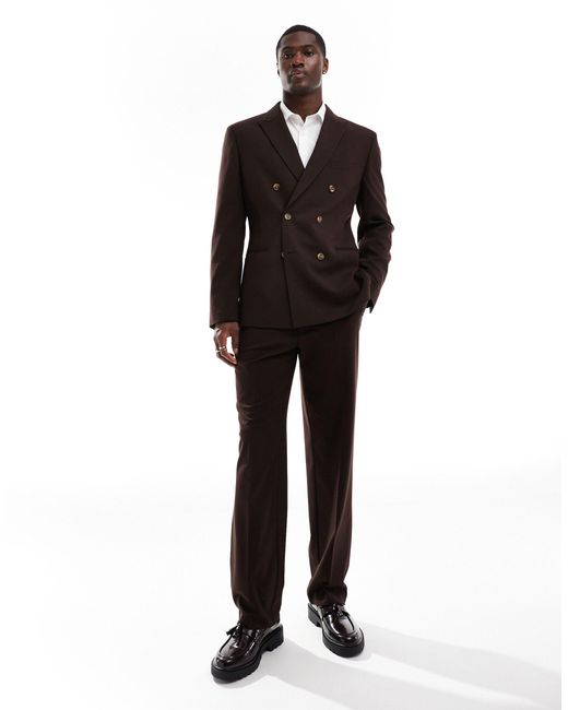 ASOS Black Straight Suit Pants for men