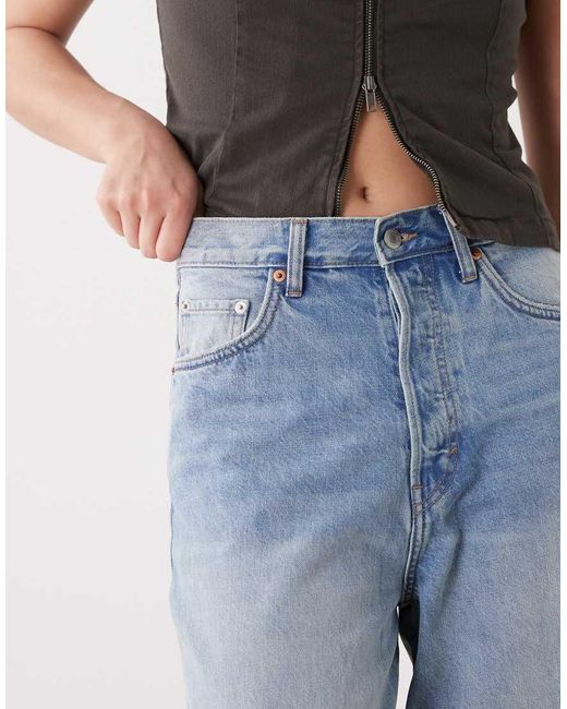 Weekday Blue Astro Low Rise Baggy Fit Jeans