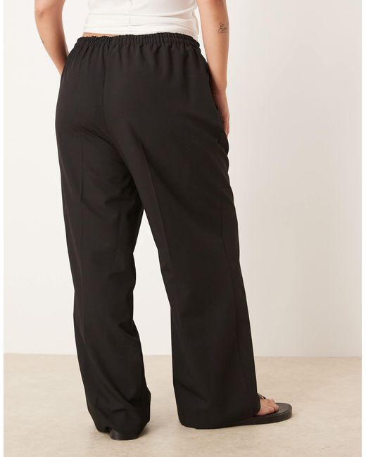 ASOS White Curve Tailored Pull On Trousers