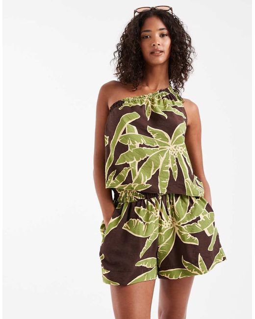 ASOS Yellow Pull On Shorts Co-Ord