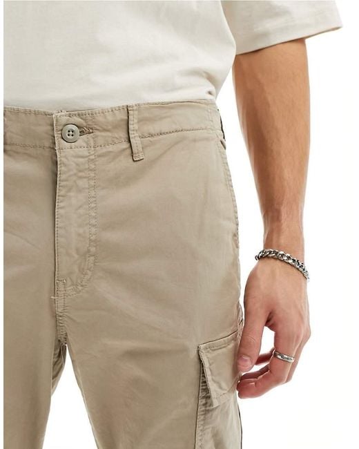 Jack & Jones Natural Intelligence Loose Fit Washed Cargo Trouser for men
