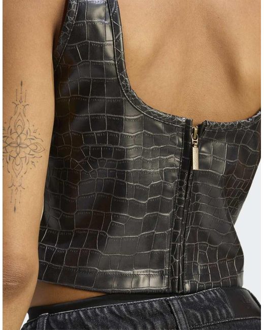 Adidas Originals Blue Pleather Corset
