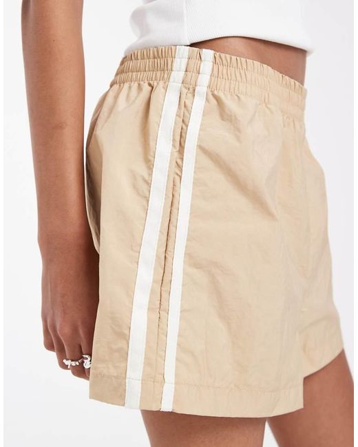ASOS Natural Techy Side Stripe Short