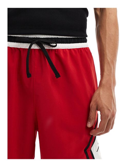 Nike Red Drifit Diamond Shorts for men
