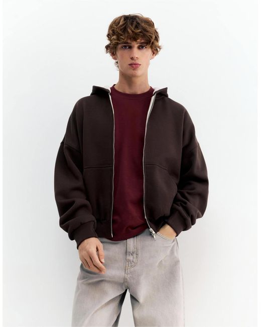 Pull&Bear – kapuzenpullover in Red für Herren