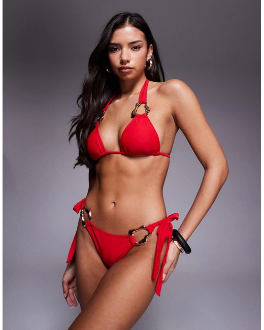 Amore - bas Moda Minx en coloris Red