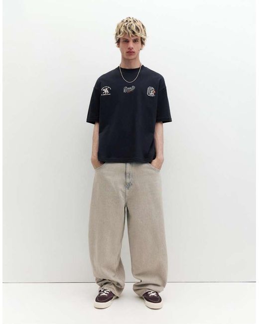 Pull&Bear White Goofy T-Shirt for men
