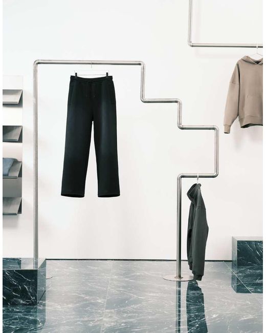 Weekday Black Scuba-style Fabric Sweatpants for men