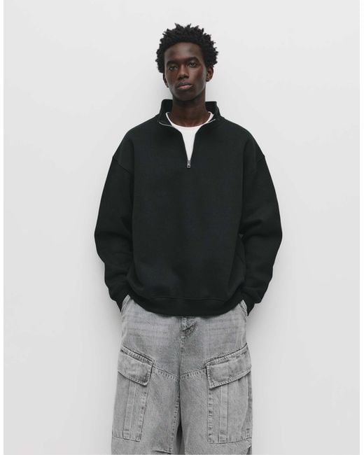 Pull&Bear – basic-sweatshirt in Gray für Herren
