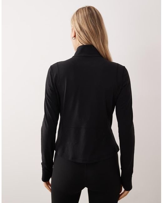 ARKET Black Co-ord Soft Seamless Zip Up Jacket