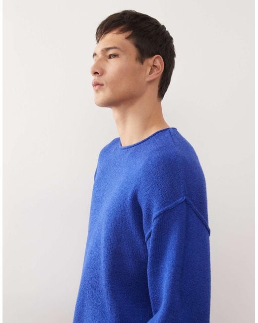 Collusion – oversize-strickpullover in Blue für Herren
