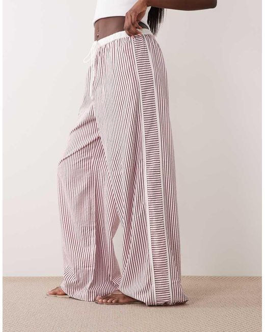 ASOS Pink Tipped Pull-on Pants With Tie