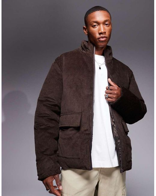 Piumino di ASOS in Black da Uomo