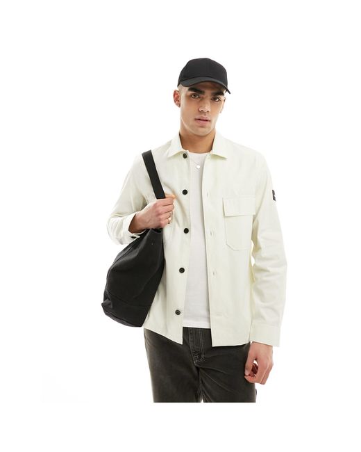 Camicia giacca di Calvin Klein in White da Uomo
