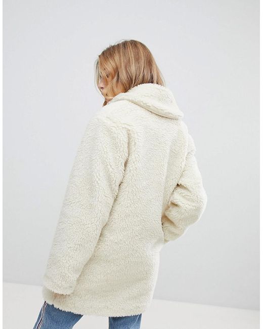 Lyst New Look Teddy Bear Coat