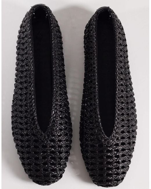 ASOS Black Lioness Weave Ballets