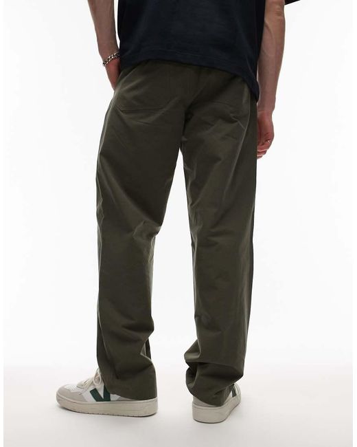 ARKET Blue Heavy Poplin Trouser With Button Front for men