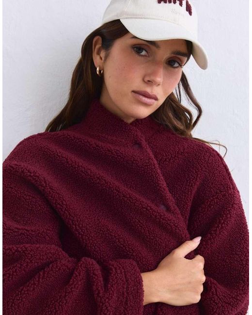 Aim'n Red Merlot Pile Coach Jacket