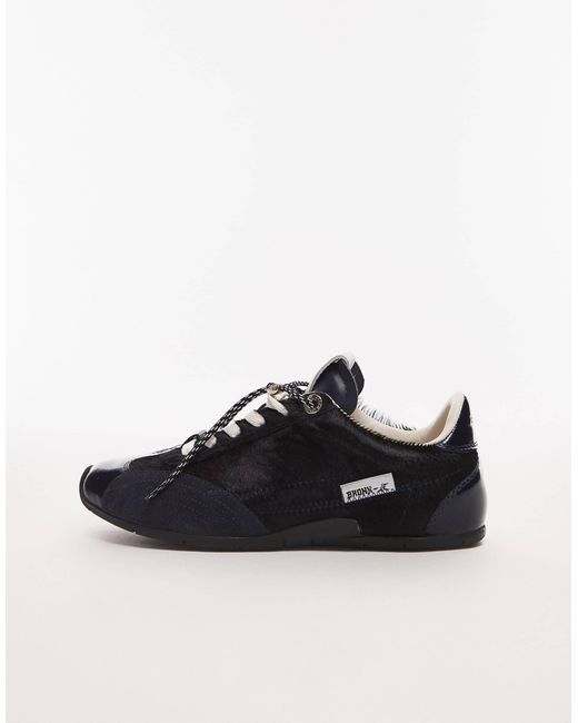 Bronx Black Gum Sole Trainers