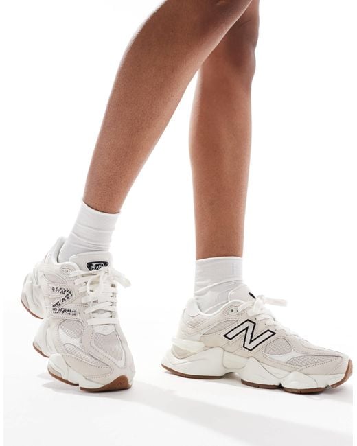 New Balance White 9060 Trainers