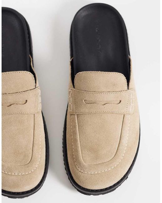 Jack & Jones White Suede Loafers Mule for men