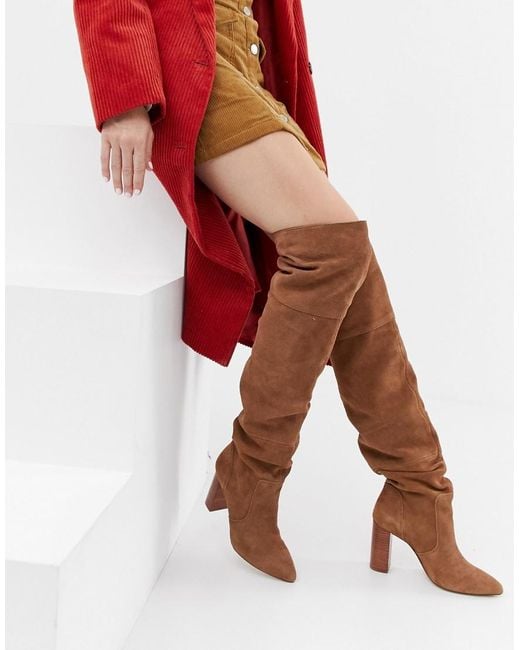 Zapato Botas Ante Stradivarius Botas De Tacn Con Diseo Por Encima