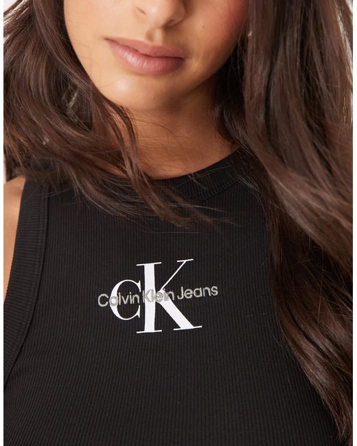 Calvin Klein Gray Monologo Rib Singlet
