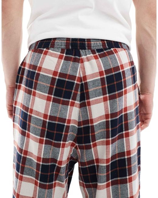 Jack & Jones Red Checked Lounge Pants for men