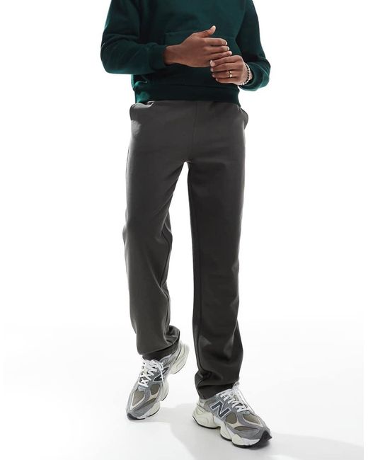Joggers Caquis Básicos De Pernera Recta De -Verde ASOS de hombre de color Blue