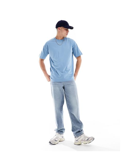 New Look – oversize-t-shirt in Blue für Herren
