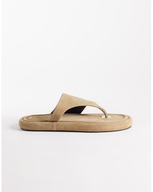 ASOS White Fate Premium Chunky Toe Thong