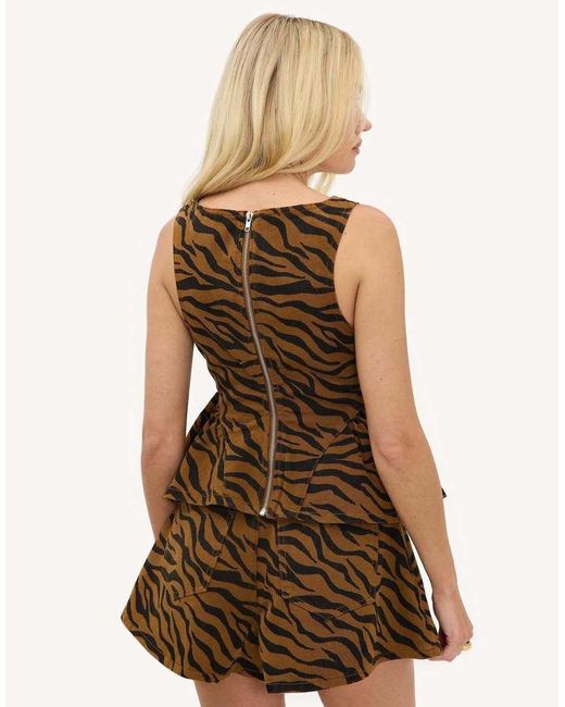 Loavies Brown Ready For Anything Zebra-Print Shorts