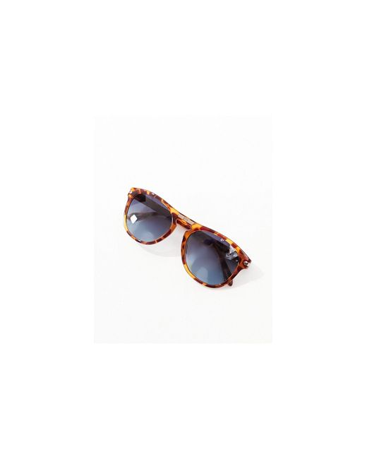 Quay - slicked back - occhiali da sole rotondi tartarugati color miele con lenti polarizzate blu di Quay in Brown da Uomo