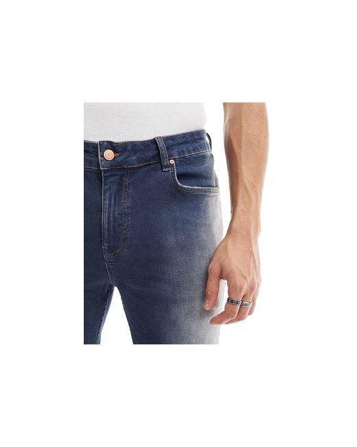 ASOS Blue Flare Jeans With Tinted for men
