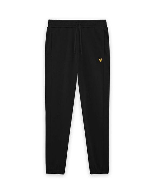 Lyle & Scott Black Mid Bottoms Sports Loopback Joggers for men