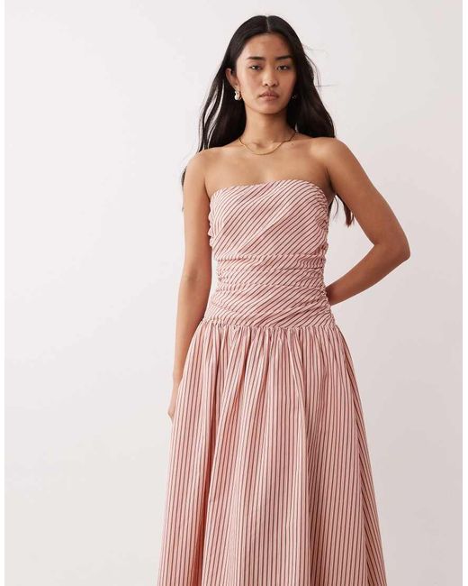 Nia Pink Mullholland Bandau Midaxi Dress