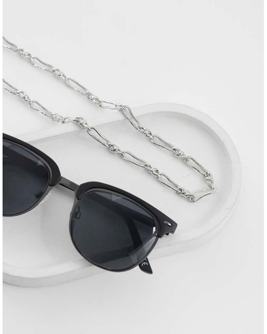 ASOS White Open Twisted Link Chain Necklace for men