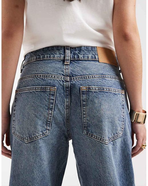 ASOS Blue Low Rise baggy Jeans