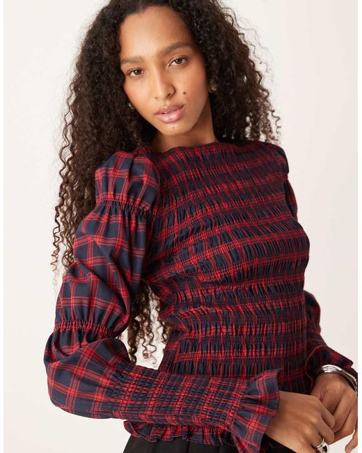 Amy Lynn Shirred Long Sleeved Top