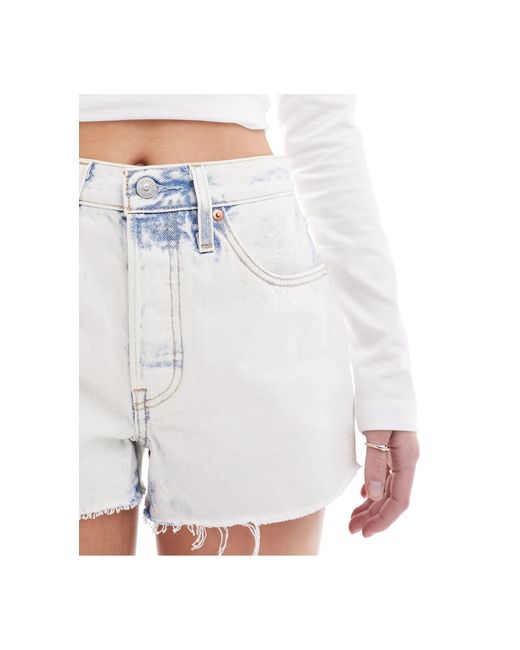 501 original - pantaloncini di jeans chiarissimo di Levi's in White